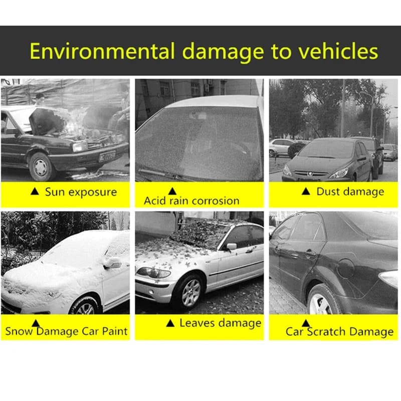 Protection de voiture, extérieur complet, tous types de véhicules, housse anti-neige, pare-soleil, housse anti-poussière pour berline, hayon, SUV et voiture standard