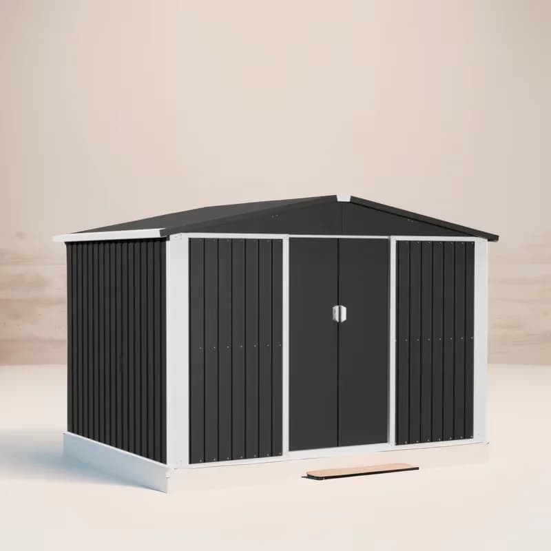 Abri de jardin pour le rangement extérieur, abri de stockage, maison de rangement en acier galvanisé, imperméable, antirouille, anti-rongeurs