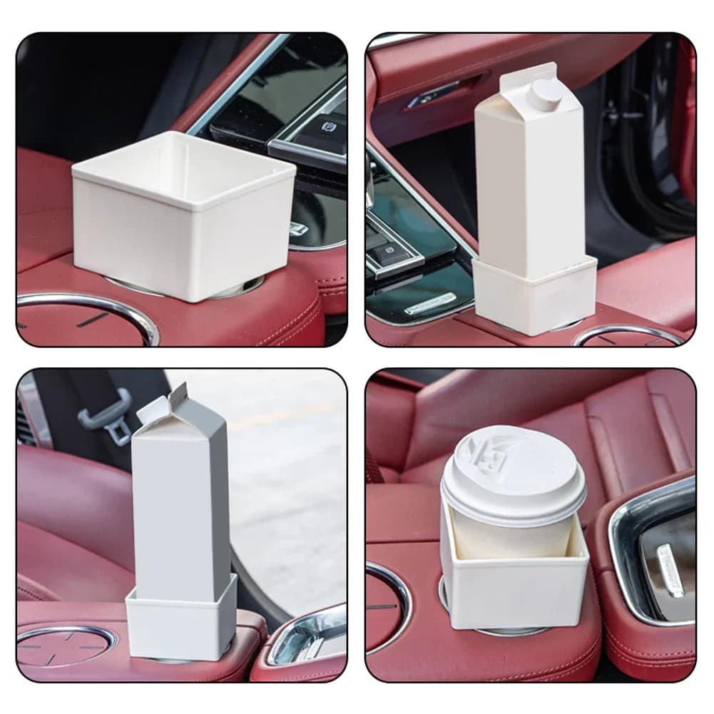 Boîte de rangement de contrôle central de voiture, conteneur carré en plastique PP, porte-gobelet, Console de poche, organisateur de poche, collecteur de pièces de monnaie