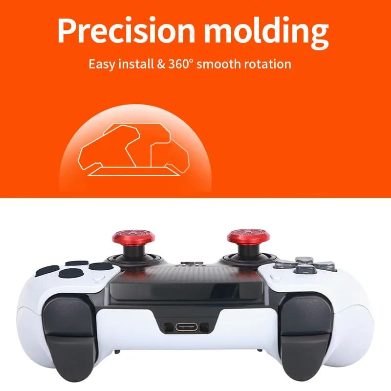 Capuchon de joystick métallique 2167FC pour manette PS5 Edge Elite, antidérapant et à motifs variés