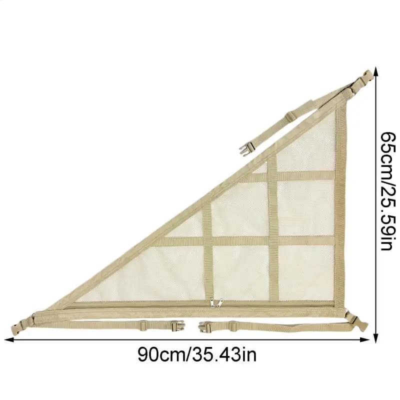 Filet de Plafond Triangulaire pour Nikde Voiture, Filet de Toit à Double Couche, Sac de Rangement pour Coffre