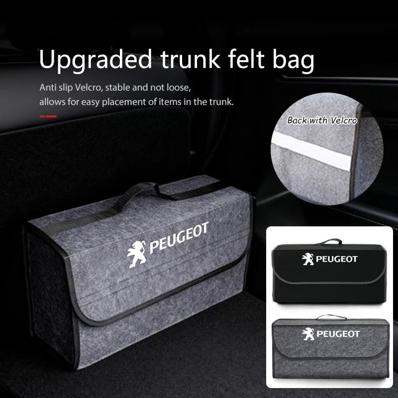 Boîte de rangement universelle pour coffre de voiture, sac de rangement de voyage Portable pour Peugeot GT Line 208 301 308 408 508 607 2008 3008 4008 5008