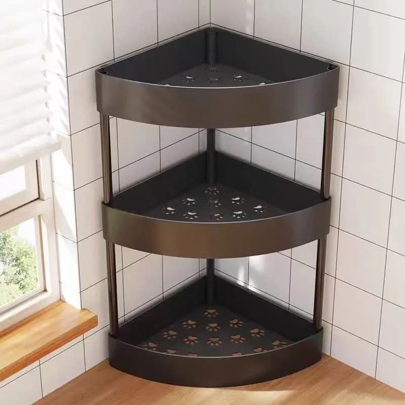 Étagère de rangement simple pour cuisine, support d'angle pour comptoir, rangement multifonctionnel pour assaisonnements, huile, sel, sauce, vinaigre, et pour évier de salle de bain