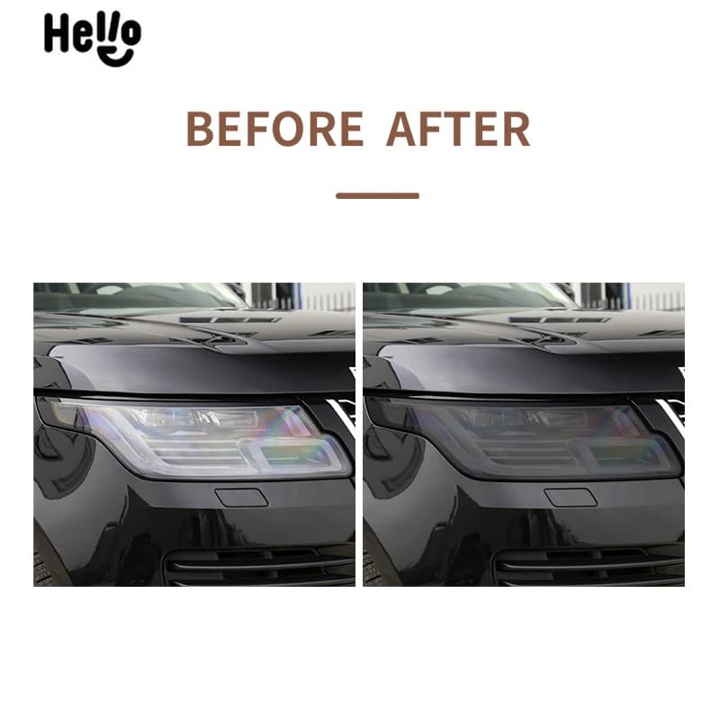 Film de protection autocollant en TPU noir fumé pour phare de voiture Land Rover Discovery 4 5 Defender Range Rover Sport Evoque Velar