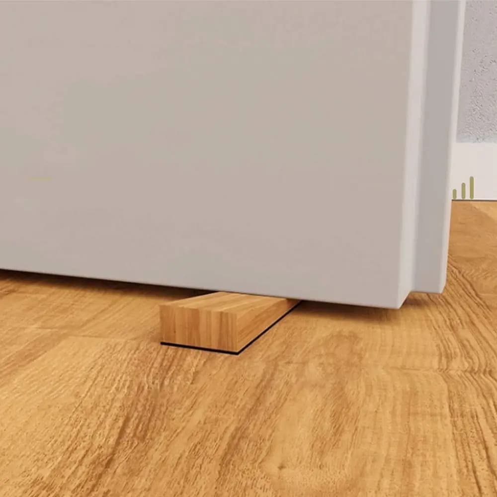 Butée de porte en bois, résistante à l'usure, sans perçage, absorbant les chocs, antidérapante, protection des murs, sols et meubles