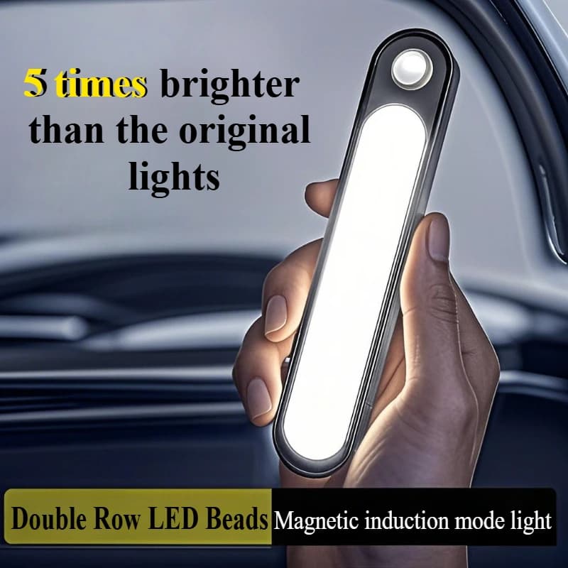 Lumière de capteur de coffre de voiture pour capot de plancher, aste par USB, barre lumineuse à induction automatique, lampe magnétique à mode de détection mauale