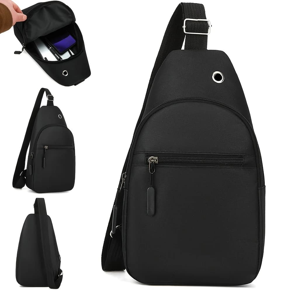 Sac de poitrine en tissu Oxford, multi-compartiments, sac de voyage sportif, sac bandoulière décontracté, petit sac à dos à une épaule