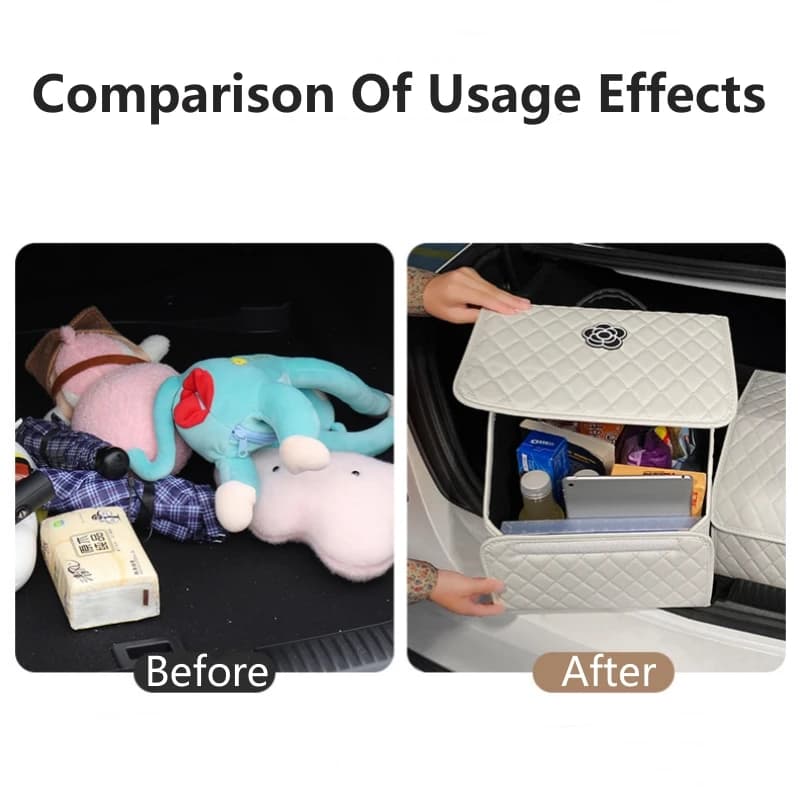 Organisateur de coffre de voiture, boîte de rangement pliable et Durable avec compartiments faciles à nettoyer, accessoires intérieurs polyvalents pour organisation de voiture