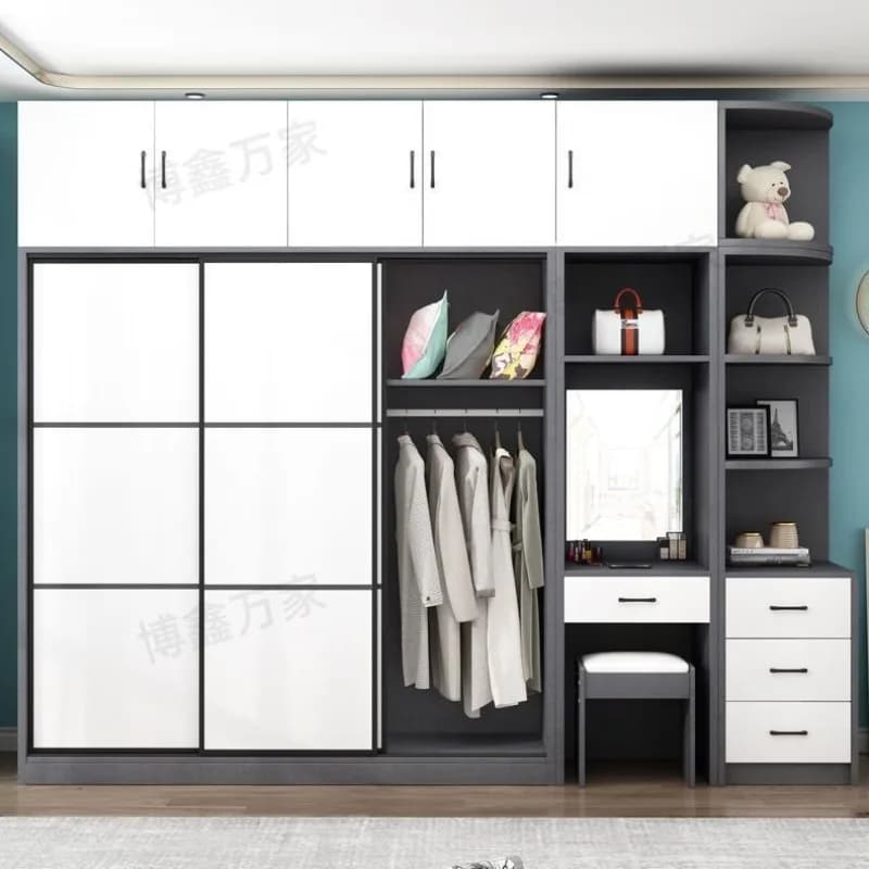 Armoire de rangement moderne pour femmes, placard européen pour chambre à coucher, organisateur de garde-robe en bois, meuble Schlaf zimmer Schrankhotel