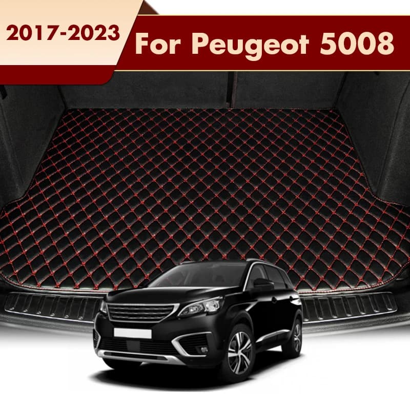 Tapis de coffre de voiture pour Peugeot 5008 2017 2018 2019 2020 2021 2022 2023, tapis de doublure de chargement automobile, accessoires, produits Automobiles