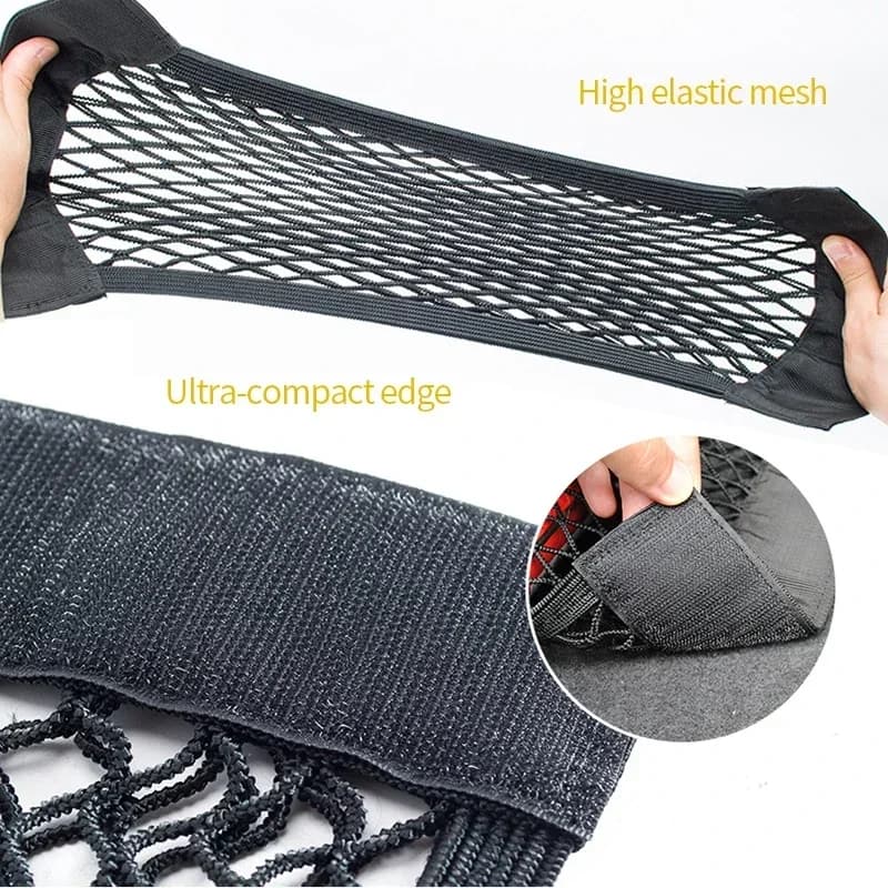 Filet de Rangement Extensible pour Voiture, Autocollant artificiel astique Magique, Universel, Sac de Siège Arrière