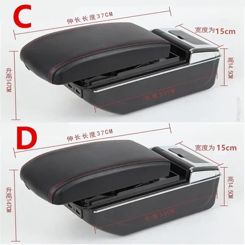 Accoudoir de voiture pour Seat Ibiza, boîte de rangement centrale, rénovation intérieure avec USB, accessoires de voiture, pour Seat Ibiza 6j Ibiza 6L