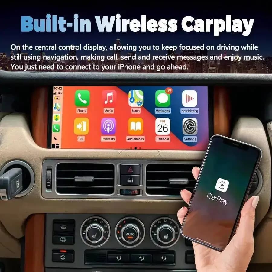 Pour Land Range Rover V8 L322 2002-2012 10.25 "Android 15 Carplay autoradio Qled écran multimédia lecteur vidéo GPS Navigation HU
