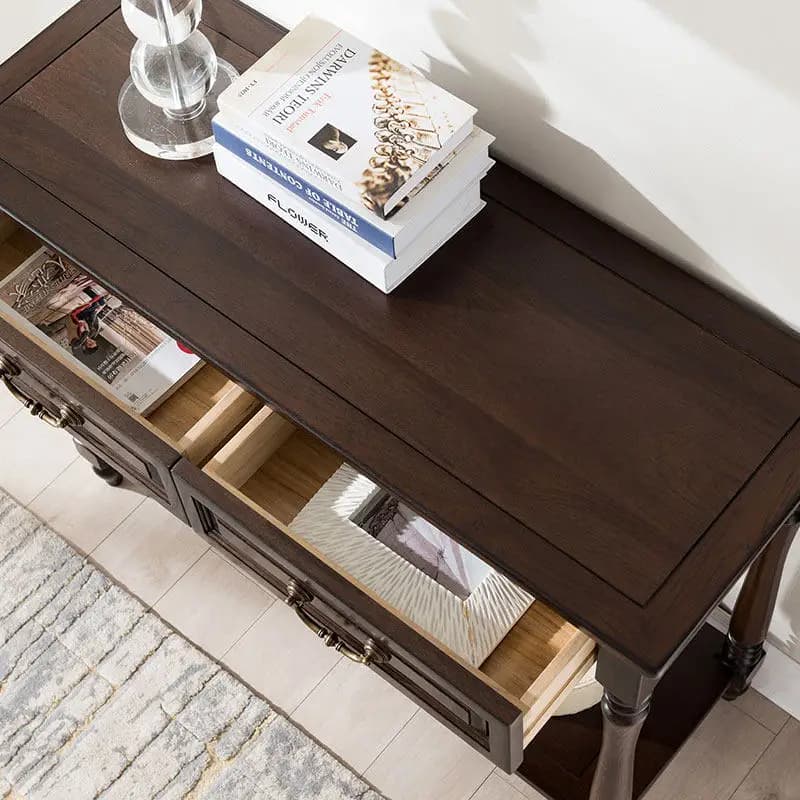 Table Console rectangulaire de rangement avec tiroirs, style romain élégant, Vintage, Console française provinciale, Meuble