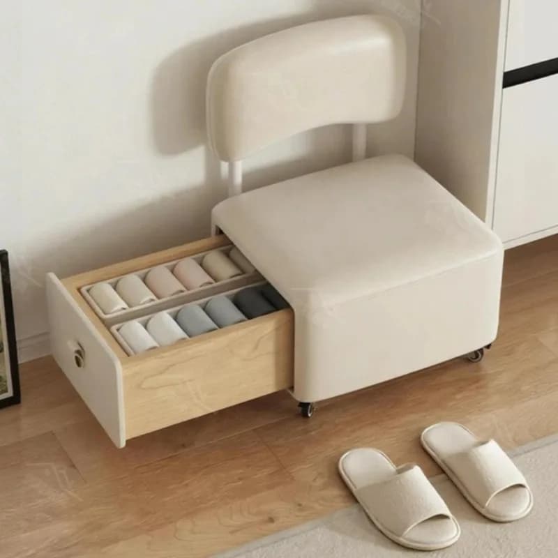 Tabouret de rangement portable pour adultes, style nordique, pour entrée, petit tabouret de luxe minimaliste, accessoires de mobilier de chambre à coucher et de maison