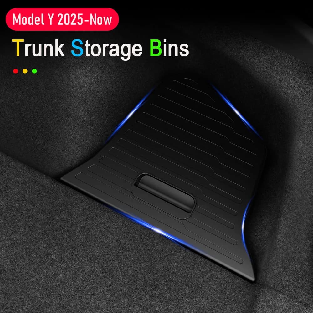 Bac de rangement de coffre pour Tesla modèle Y Juniper, organisateur de coffre arrière, coffre de rangement d'angle, paquets de rangement latéraux, accessoires, 2025 2026