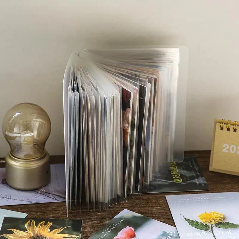 40 pièces/livre, carnet de rangement A6, simple, grande capacité, étanche, pour photos, en PP de haute qualité