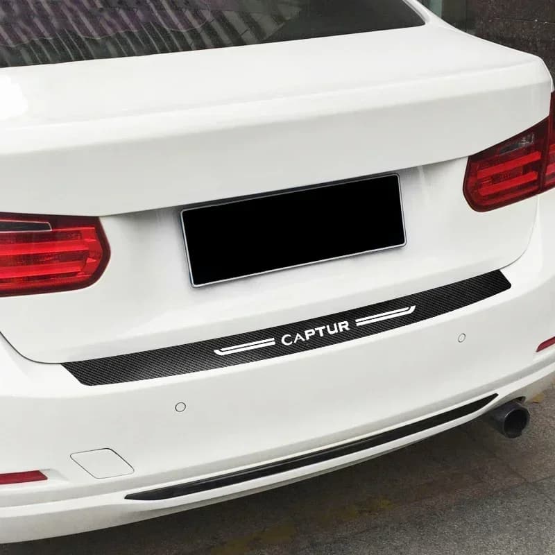Autocollants de Film de protection pour garniture de seuil de porte de voiture, plaque de protection pour Renault CAPTUR Logo bande de seuil de coffre, autocollants imperméables