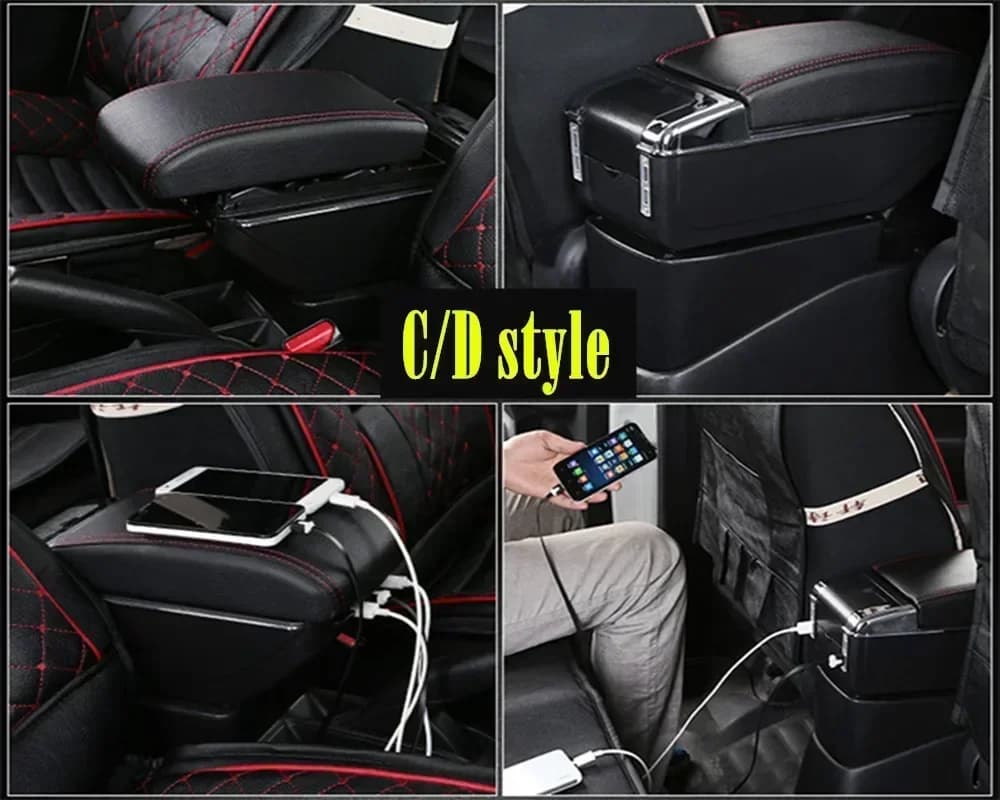 Accoudoir de voiture pour Seat Ibiza, boîte de rangement centrale, rénovation intérieure avec USB, accessoires de voiture, pour Seat Ibiza 6j Ibiza 6L