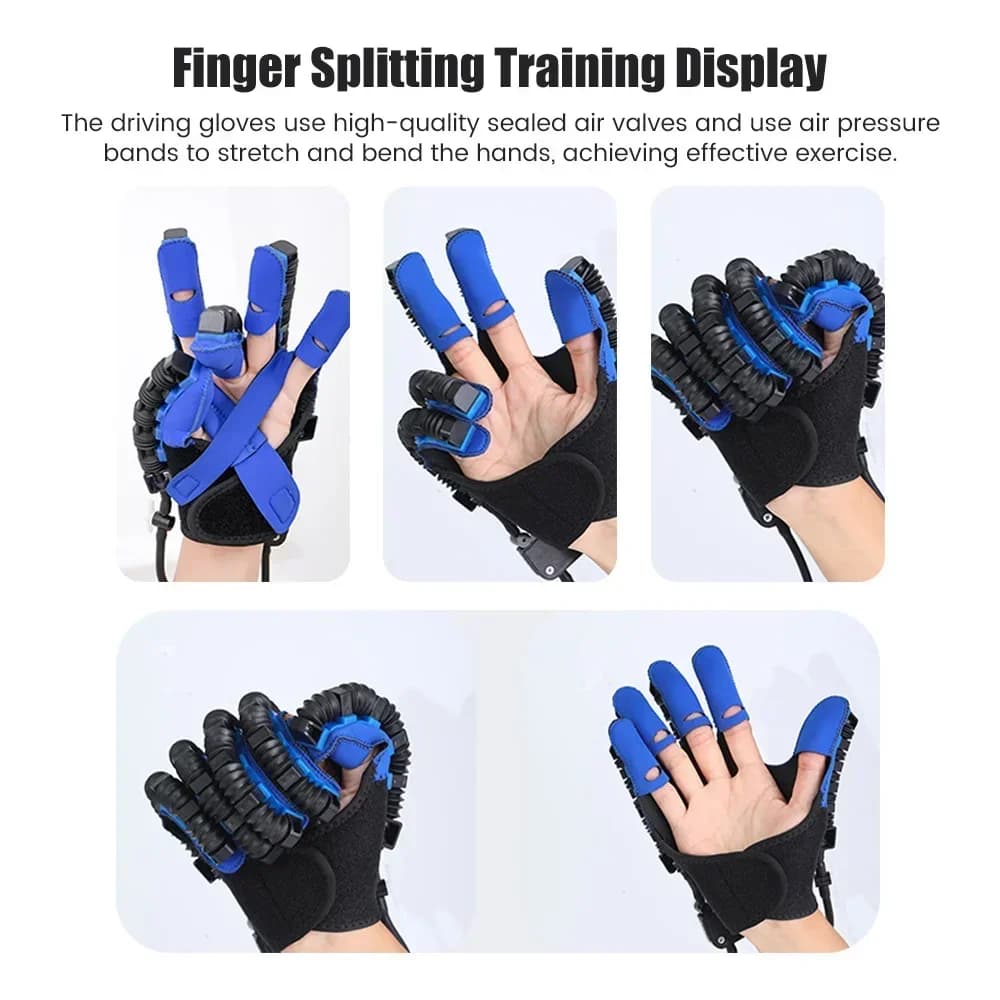 Exercice de rééducation des doigts de la main gauche et droite, gants de Robot, hémiplégie, équipement d'entraînement pour l'infarctus cérébral, thérapie