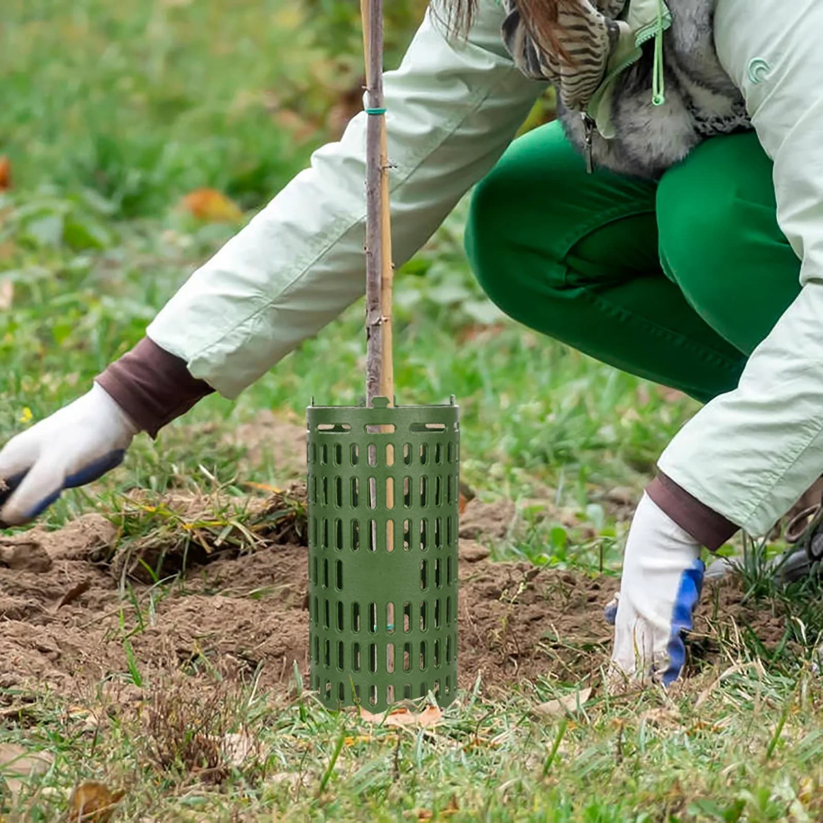 Protecteur de tronc d'arbre en plastique, flexible, réglable et respirant, pour jeunes arbres contre les rongeurs, les lapins et les tondeuses de jardin