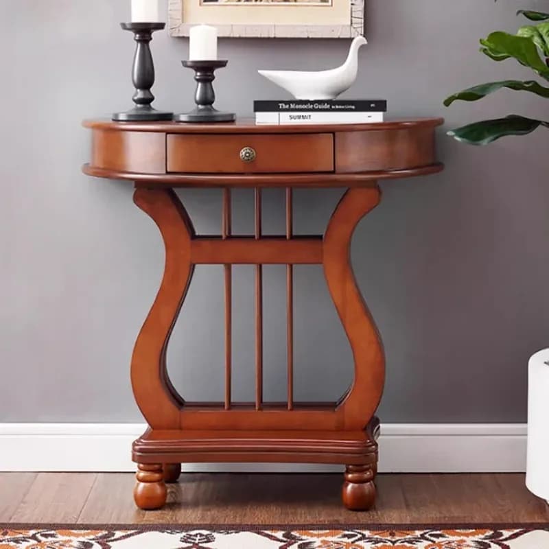 Avec tiroirs Table Console moderne de luxe avec rangement couloir Table Console en bois minimaliste à la mode Console Meuble meubles
