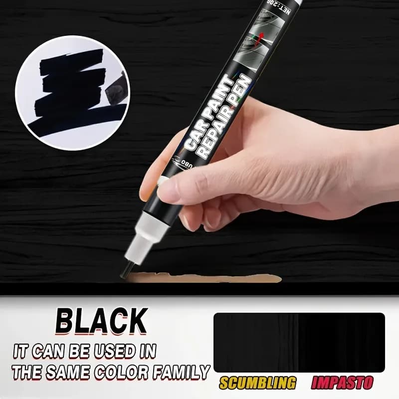 Stylo de peinture pour réparation des rayures de voiture : formule durable, finition lisse pour pièces métalliques automobiles et articles ménagers