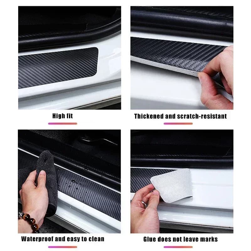 Autocollants de Film de protection pour garniture de seuil de porte de voiture, plaque de protection pour Renault CAPTUR Logo bande de seuil de coffre, autocollants imperméables