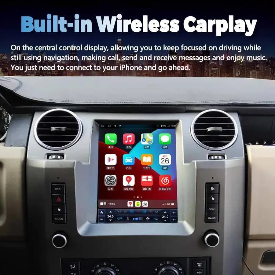 Android 15 pour Land Rover Range Rover Discovery 3 2004-2009 lecteur vidéo multimédia intelligent radio GPS 4G WiFi Carplay 9.7"