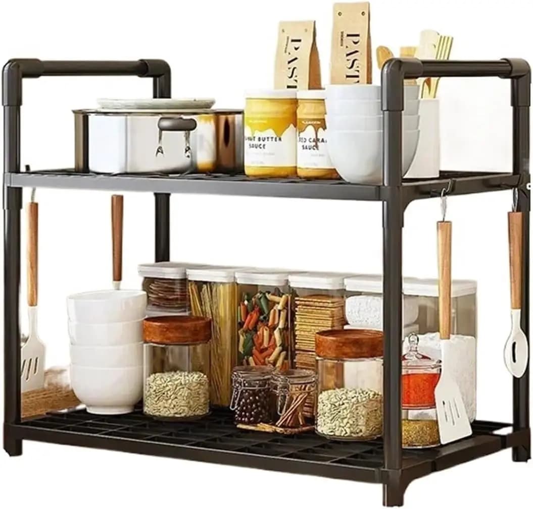 Organisateur d'étagères de rangement, étagère robuste, gain de place, organisateur pour garde-manger, linge, cuisine