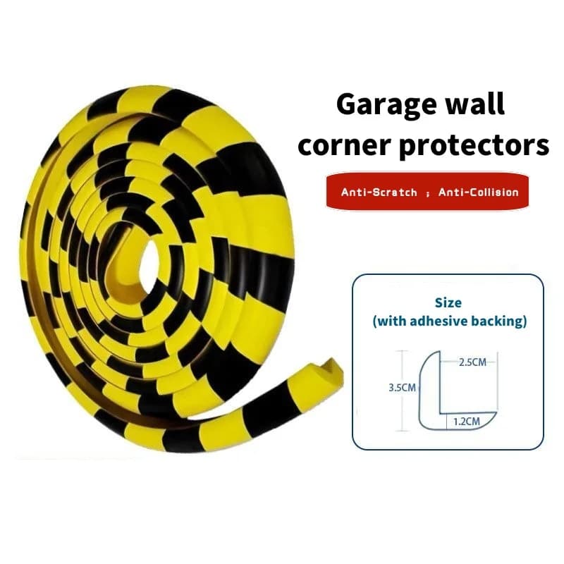 Bandes de Protection murale de pilier de Garage, 5M, avertissement de sécurité pour Parking, coin de porte de voiture, autocollants de Protection Anti-Collision