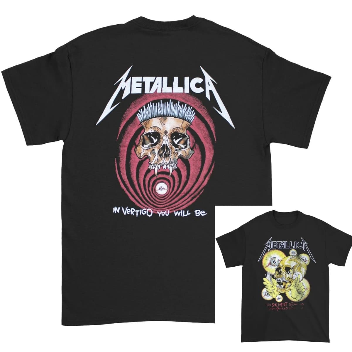 T-shirt en coton avec image de groupe Metallica, Streetwear d'été pour hommes et femmes