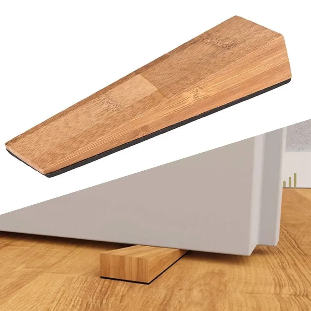 Butée de porte en bois, résistante à l'usure, sans perçage, absorbant les chocs, antidérapante, protection des murs, sols et meubles