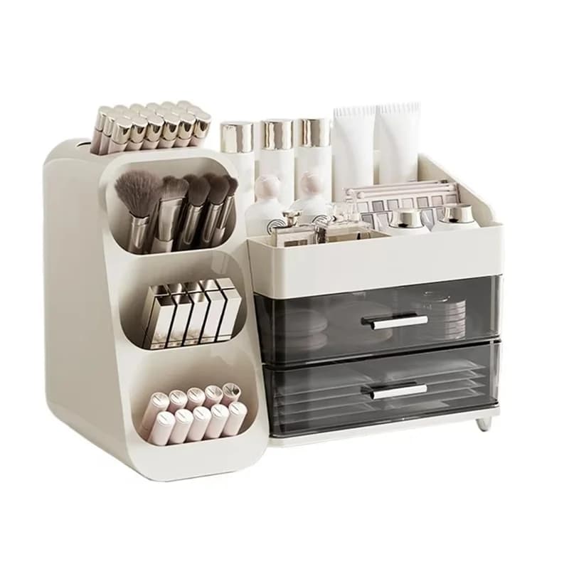 Boîte de rangement de maquillage de Style tiroir, organisateur de dortoir, cosmétiques en plastique, coiffeuse de soins de la peau, conteneur de articles divers de bureau