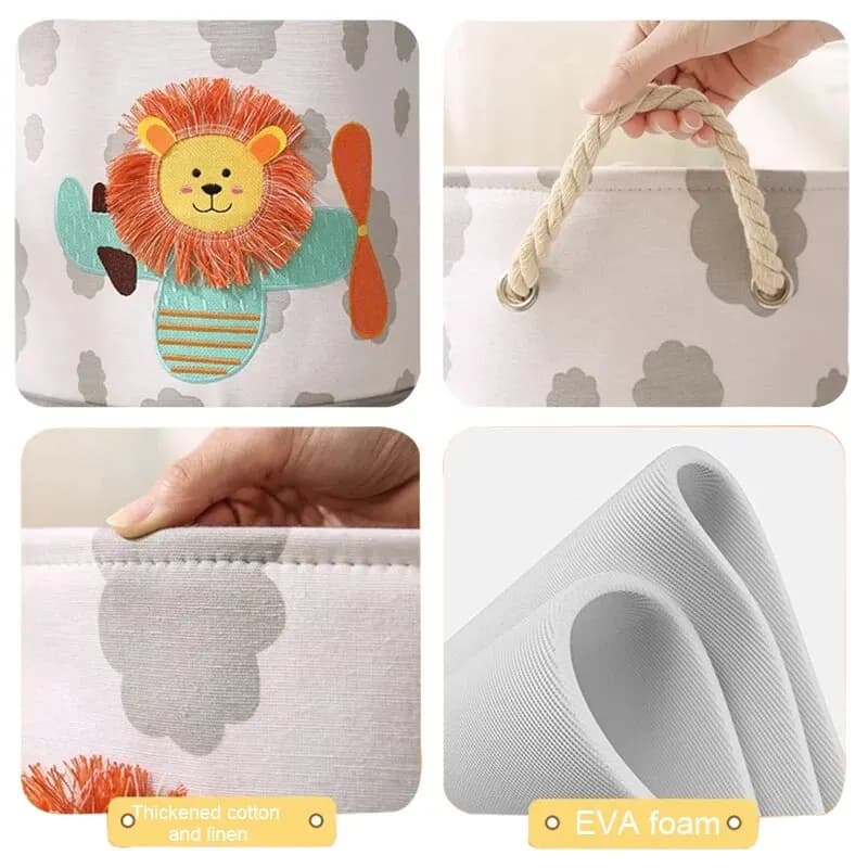Mir de rangement pliant pour linge, armoire en tissu, bureau, chambre à coucher, Cisco, jouets, panier à linge avec poignée