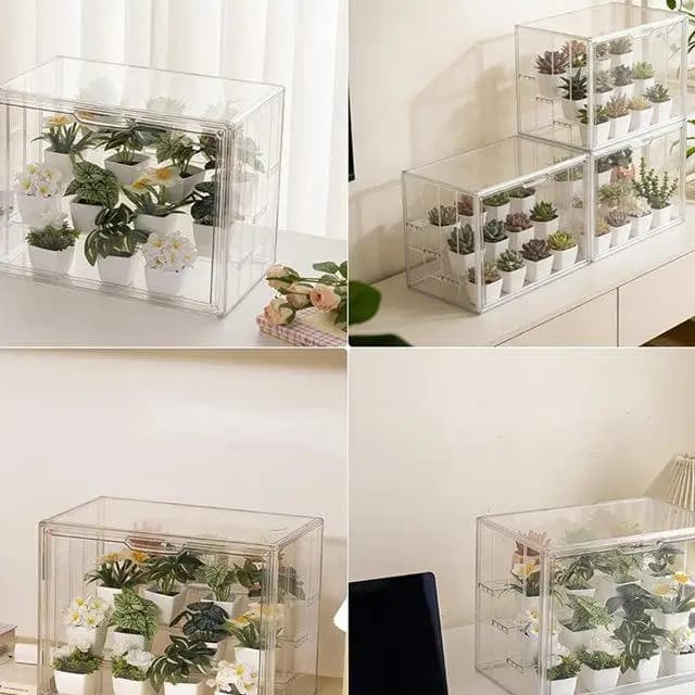 Mini serre industrielle transparente pour intérieur, serre de table portable pour la croissance des plantes, le réchauffement et