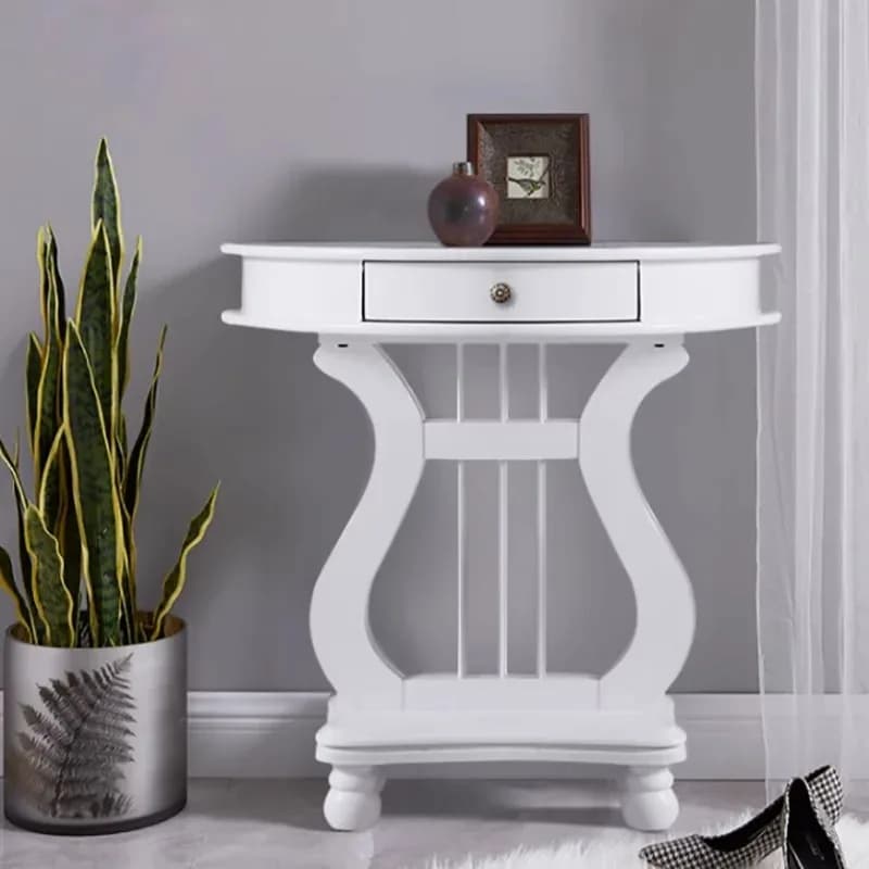 Avec tiroirs Table Console moderne de luxe avec rangement couloir Table Console en bois minimaliste à la mode Console Meuble meubles