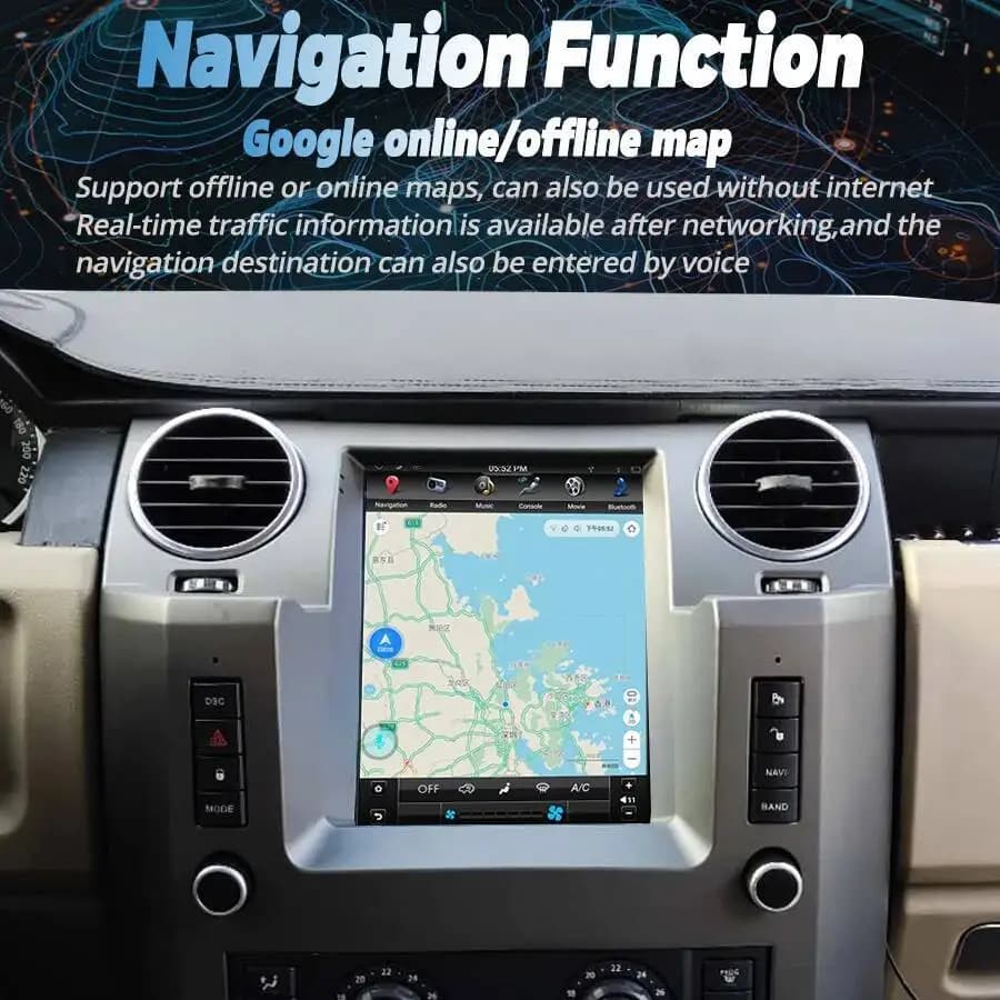 Android 15 pour Land Rover Range Rover Discovery 3 2004-2009 lecteur vidéo multimédia intelligent radio GPS 4G WiFi Carplay 9.7"