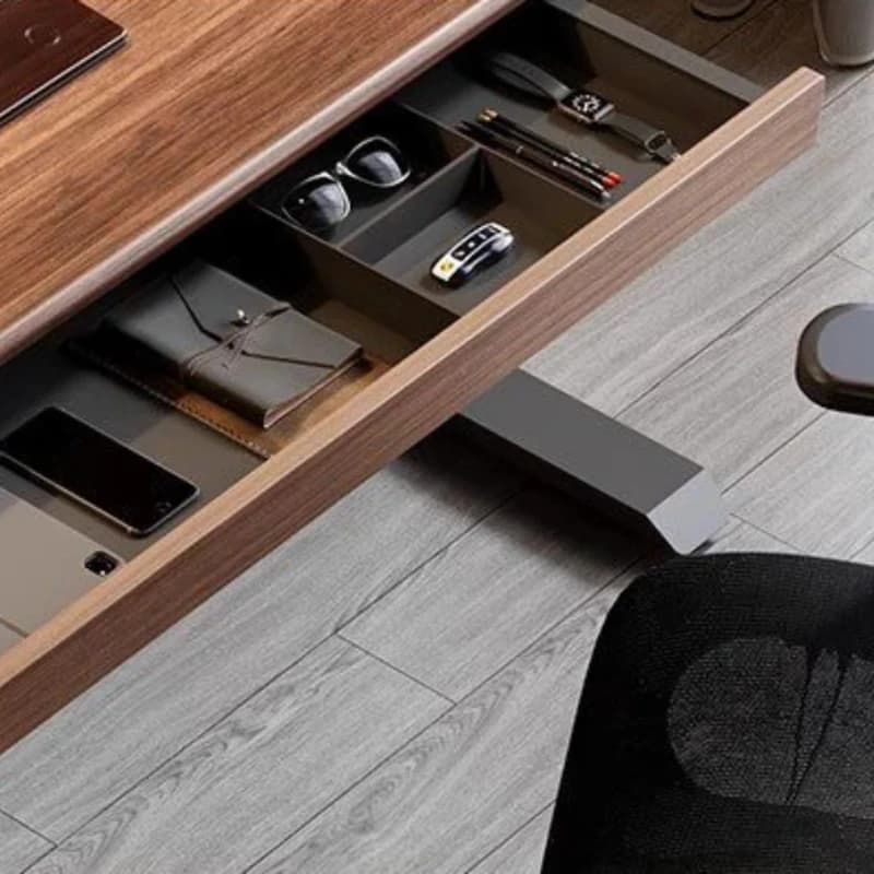 Organisateur de tiroir sous bureau, grand plateau de rangement coulissant en bois massif pour bureaux, épaissi, glissement fluide, installation facile