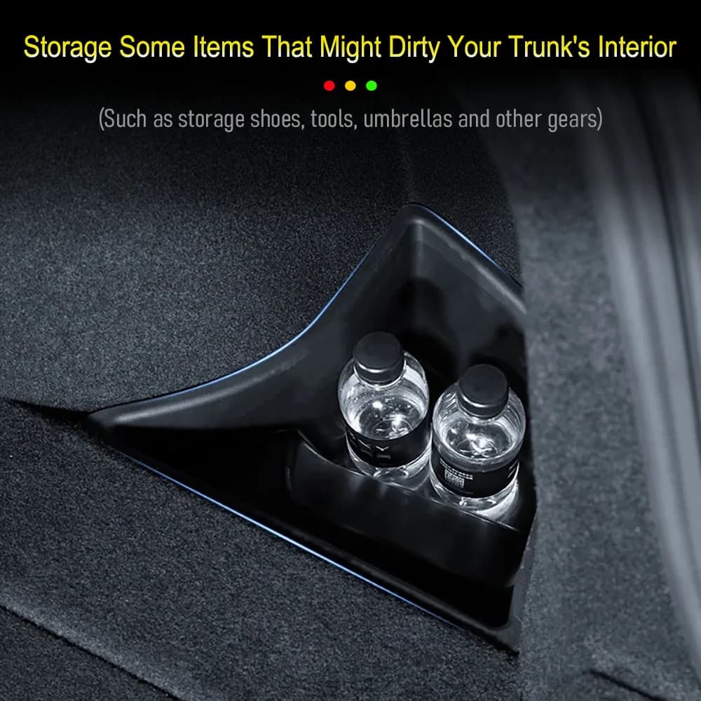 Boîtes de rangement pour coffre de Tesla Model 3 2024 2025 2026, organisateur de coffre, boîte de rangement latérale pour coffre arrière, accessoires de voiture Model 3 Highland