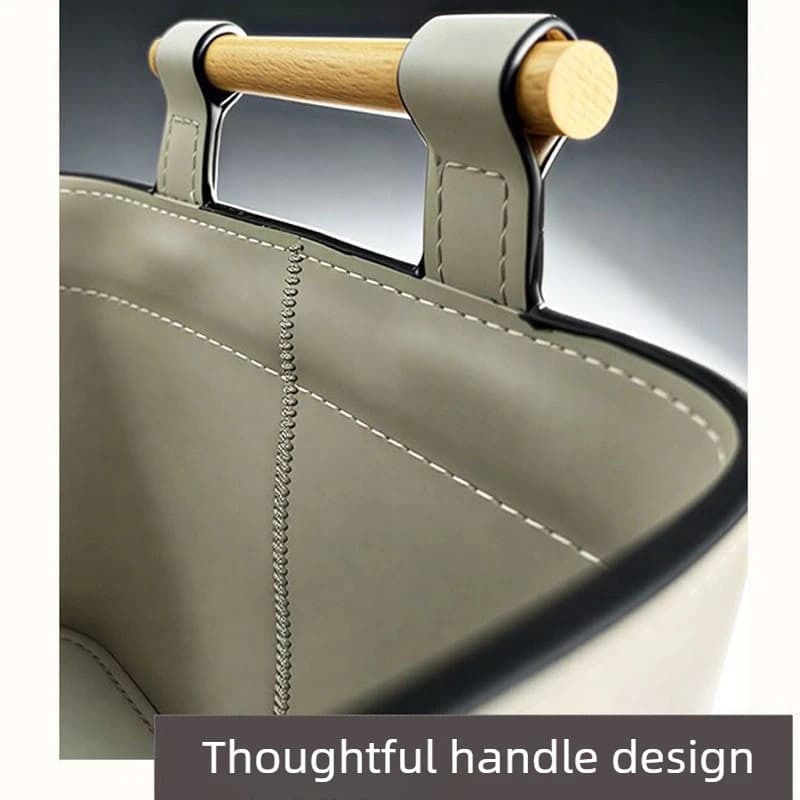 Paniers de rangement en cuir grande capacité – Organisateur pour salon, chambre, armoire – Organisation des articles ménagers