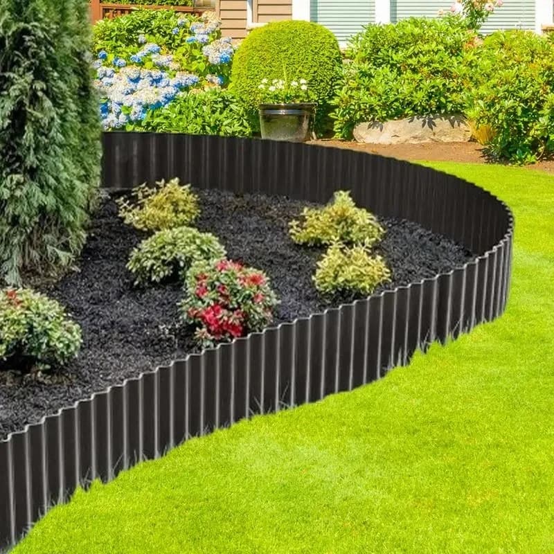 Bordure de jardin ondulée résistante aux intempéries pour aménagement paysager