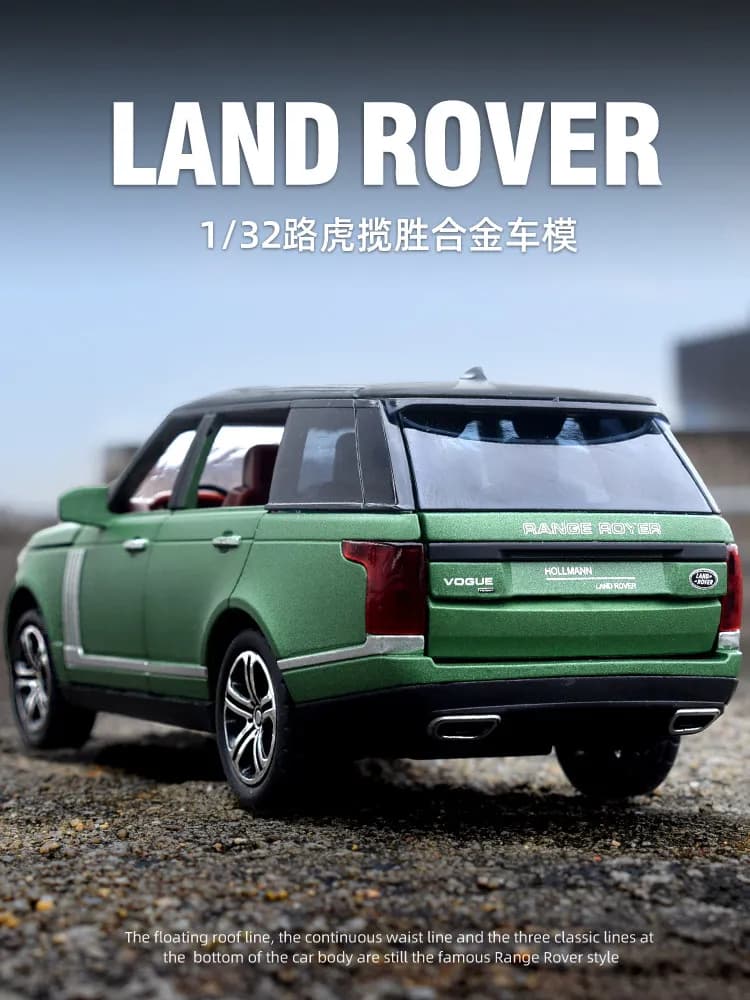 Modèle de voiture SUV Range Rover 1:32 avec simulation de son et de lumière, voiture en alliage à rétrofriction, ornements de simulation réaliste, jouet pour garçon, cadeaux