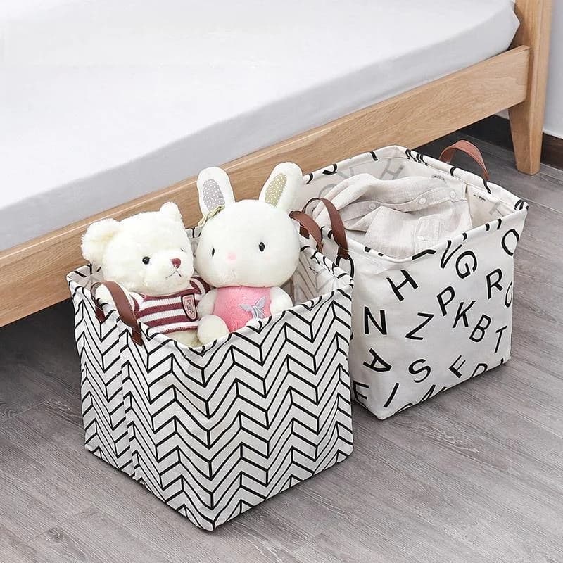 Panier de rangement en tissu grande capacité avec design ouvert pratique, idéal pour ranger les vêtements, les jouets et les articles divers