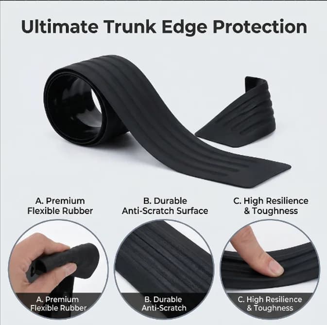 Bande de protection de coffre pour Skoda Octavia Fabia Rapid Superb Kodiaq Karoq Kamiq Roomster, pare-chocs anti-collision et anti-rayures
