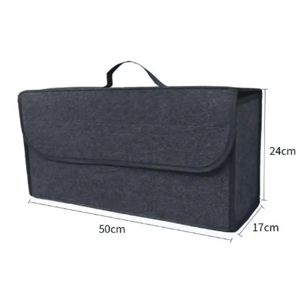 Organisateur de coffre de voiture, boîte de rangement, sac de rangement en feutre de grande capacité, organisateur de coffre pliable et portable, outil pour accessoires de rangement de voiture