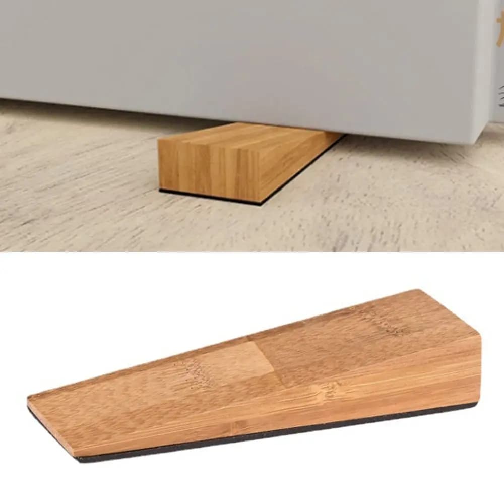 Butée de porte en bois, résistante à l'usure, sans perçage, absorbant les chocs, antidérapante, protection des murs, sols et meubles