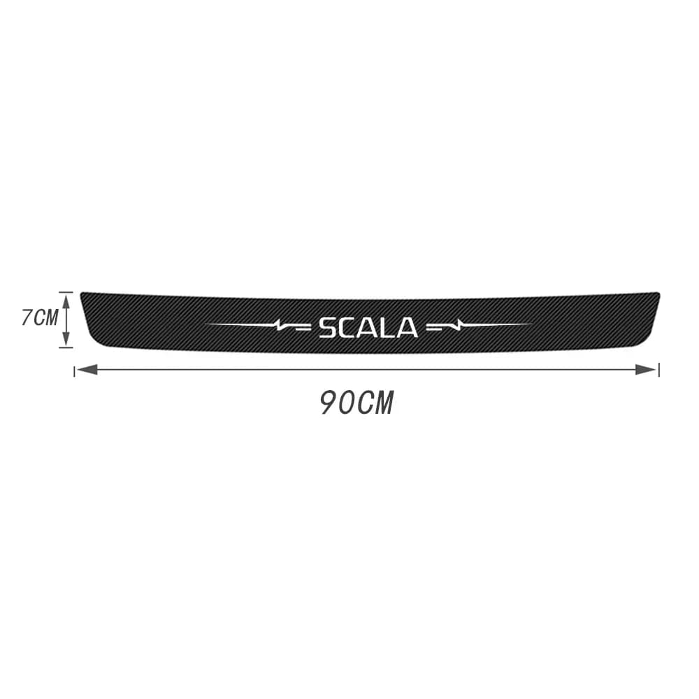 Protecteur de pare-chocs arrière de voiture, autocollants décoratifs, Skoda Octavia VRS FABIA KAMIQ KAROQ KODIAQ RAPID SCALA SUPERB, 1PC