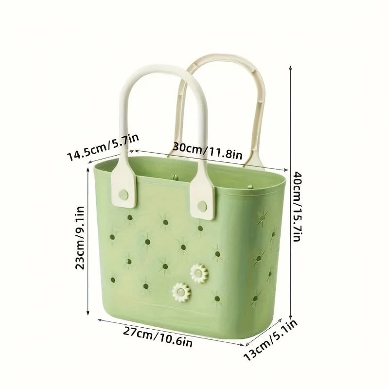 Panier de rangement pour salle de bain, panier de rangement creux à main pour la maison, panier de douche, panier de salle de bain, sac de plage