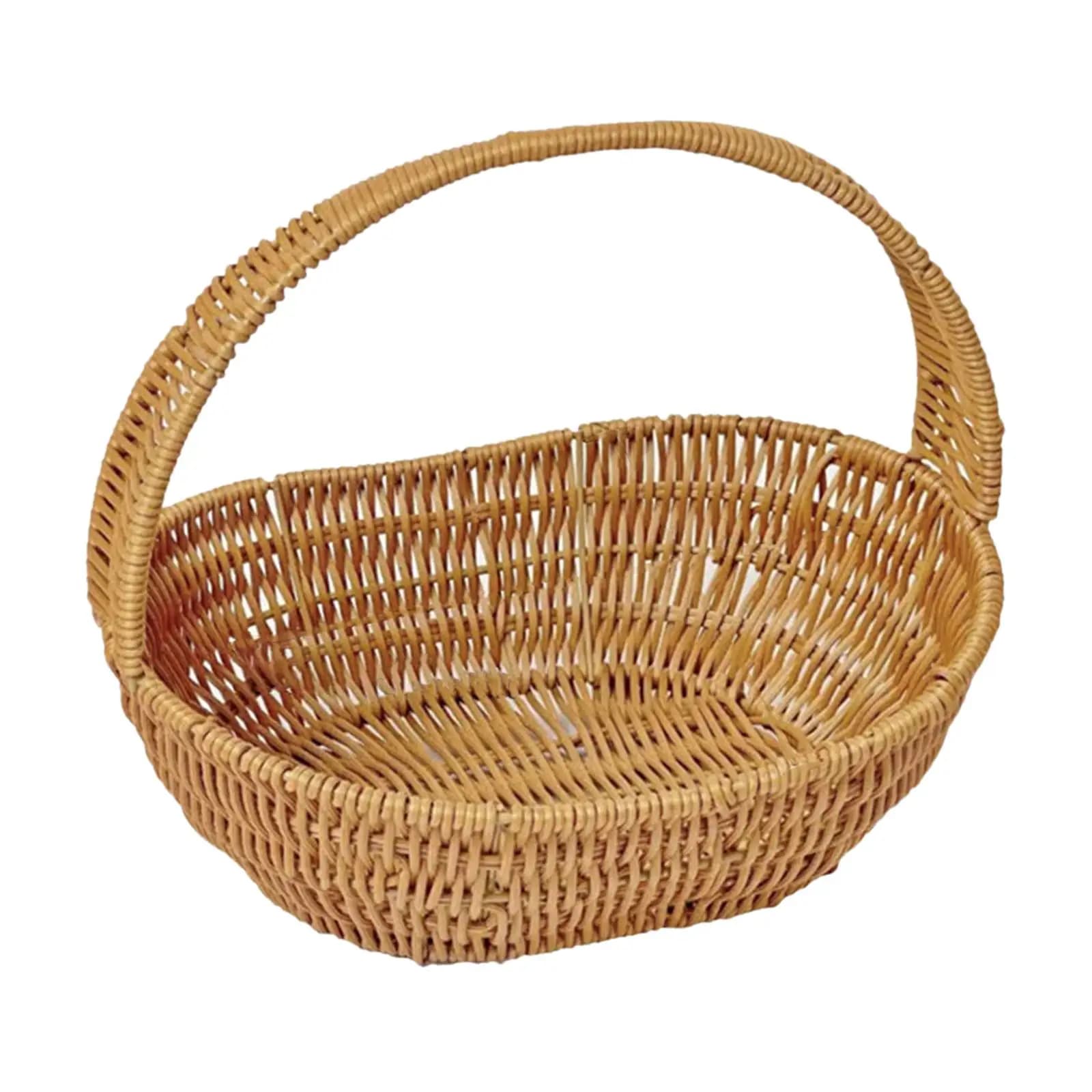 Panier de rangement tissé à la main, panier de courses, panier de pique-nique, idéal pour la plage, le shopping, la randonnée et la cuisine